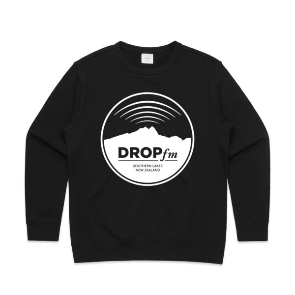 Drop FM - Black - Womens Premium Crew Thumbnail