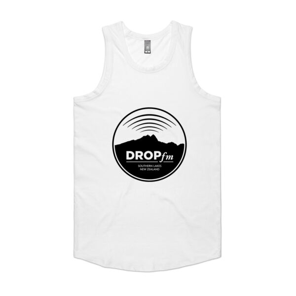 Drop FM - White - Mens Authentic Singlet Thumbnail